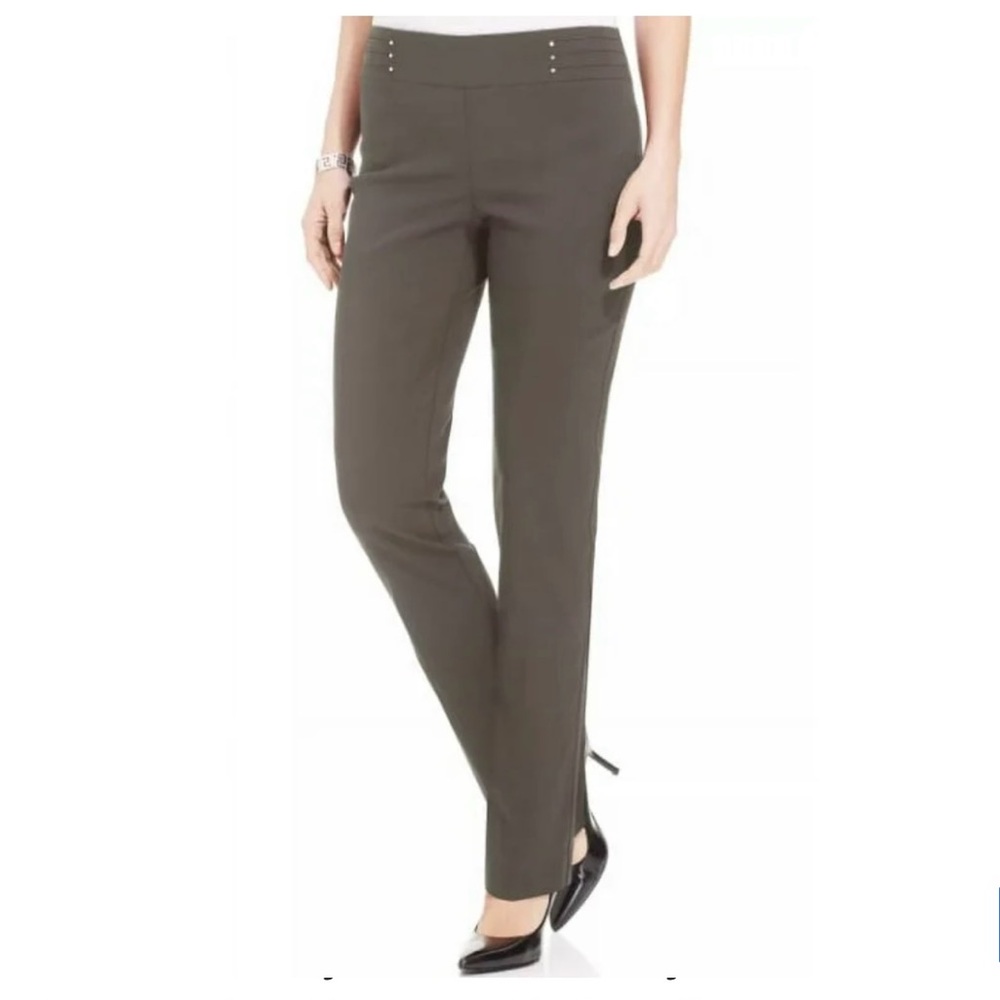 JM Collection Studded Pull-on Tummy Control Pants Women’s XXL Short Workwear